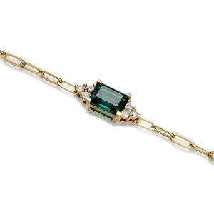 emerald paperclip bracelet