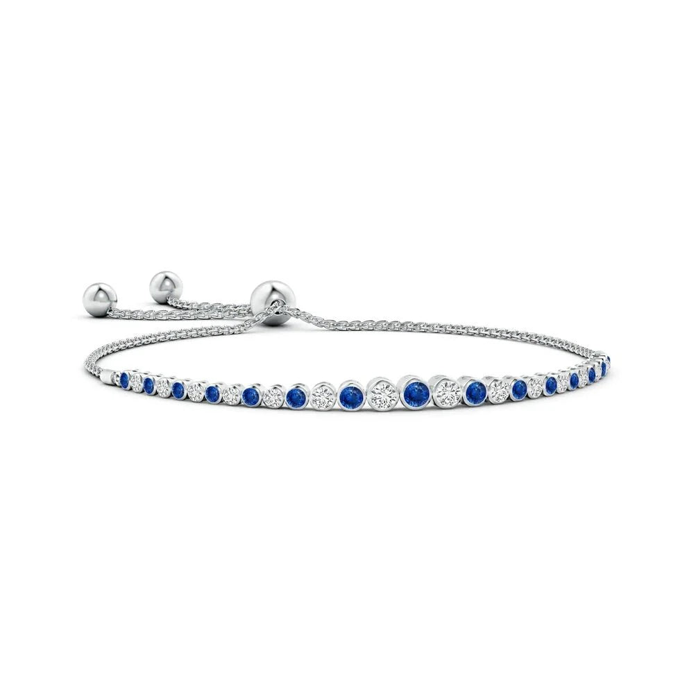 blue and white sapphire bracelet  