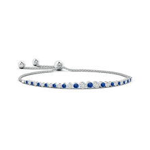 Load image into Gallery viewer, blue and white sapphire bracelet  