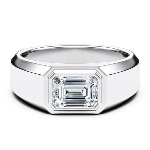 1CT Bezel Set Engagement Ring for Men