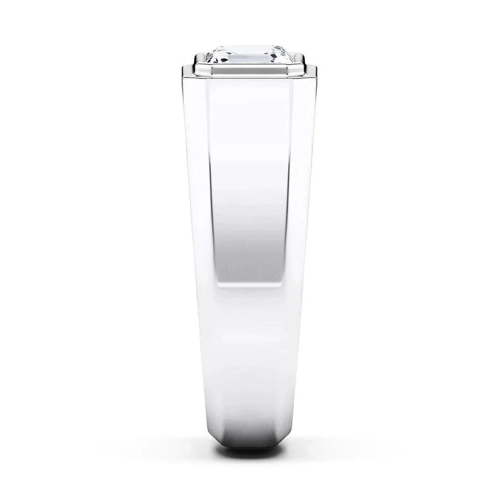 Modern Bezel Engagement Band