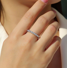Load image into Gallery viewer, Close-up of Moissanite Stones in Pavé Style Setting