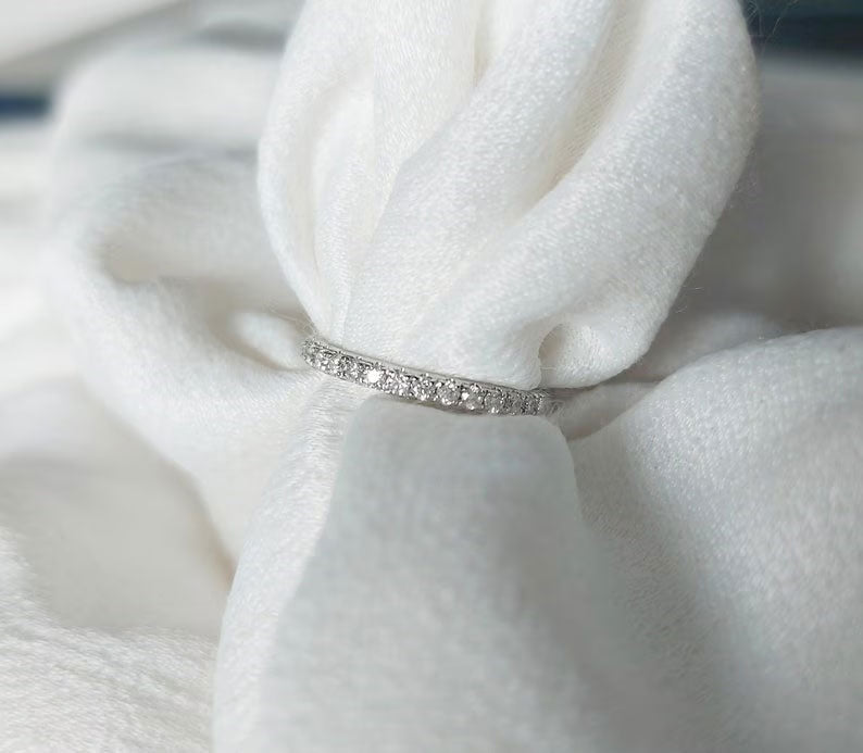 Minimalist 2mm Wedding Band in Platinum Finish