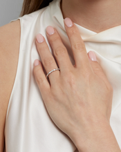Load image into Gallery viewer, Slim Baguette Moissanite Stackable Band | 925 Silver &amp; 10K-18K Gold &amp; Platinum