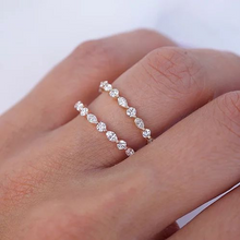 Load image into Gallery viewer, Petite Moissanite Band Closeup