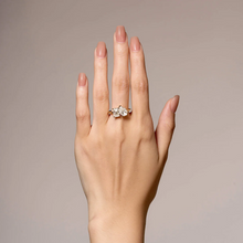 Load image into Gallery viewer, Modern Toi et Moi Moissanite Engagement Ring for Her