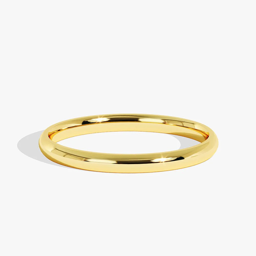 6mm Yellow Silver Wedding Ring
