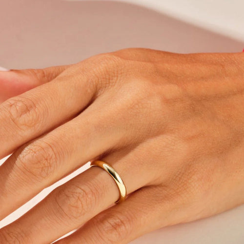 Yellow Gold Dome Band