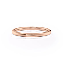 Load image into Gallery viewer, Rose Gold Dome Wedding Band 2mm