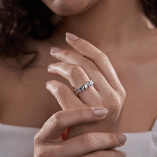 3.5 CTW Moissanite Anniversary Ring