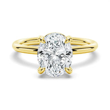 Load image into Gallery viewer, 4-Prongs Oval Solitaire Moissanite Engagement Ring | TKEANAAL Jewelry