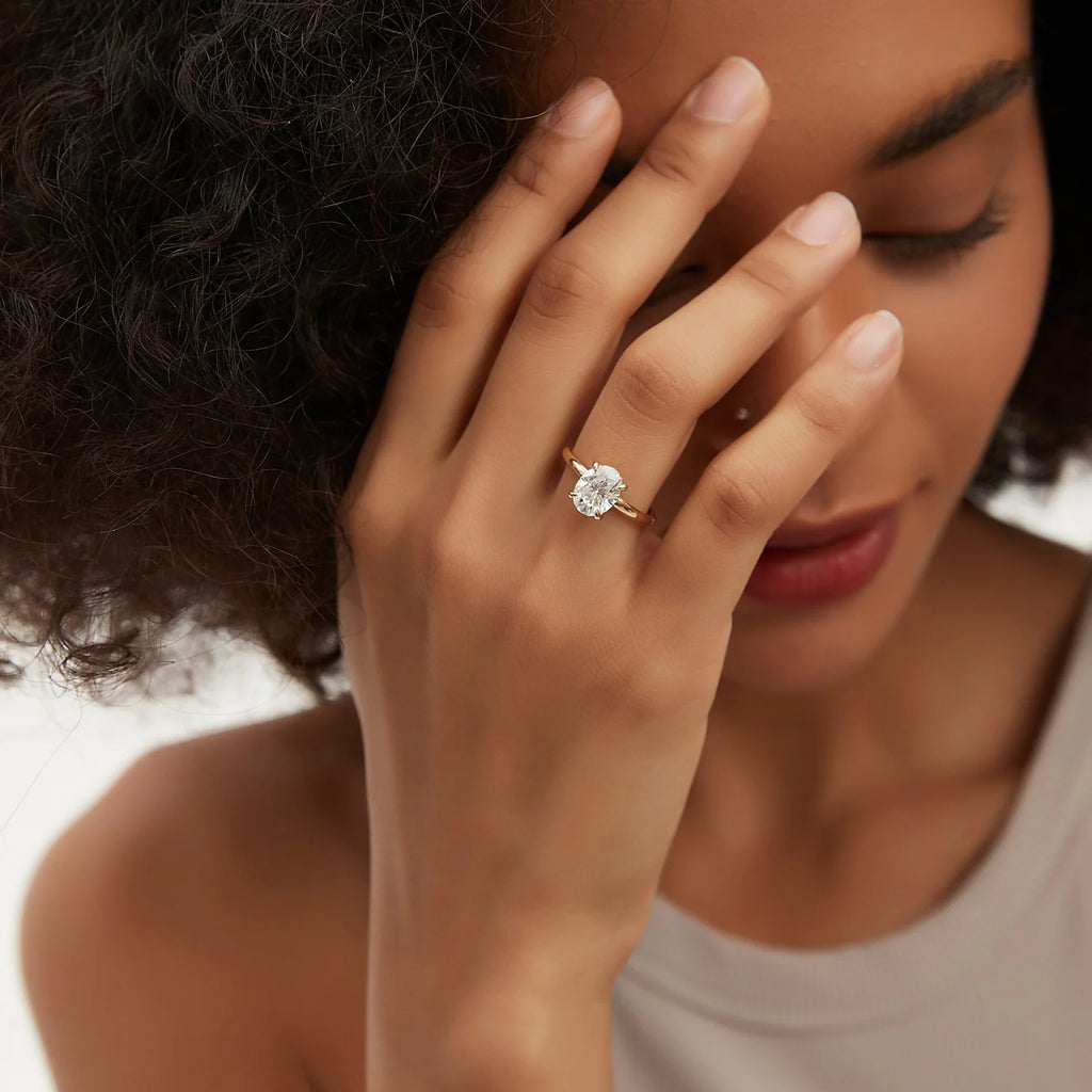 Elegant Minimalist Moissanite Engagement Ring