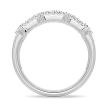 Load image into Gallery viewer, 4-Row Cluster Moissanite Wedding Band – Round Stone Statement Ring