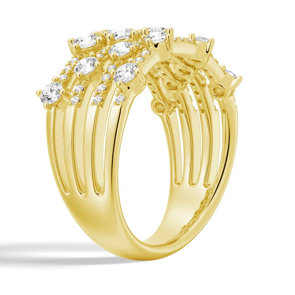 Bold Moissanite Wedding Band for Women