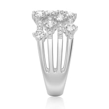 Load image into Gallery viewer, Platinum 4-Row Moissanite Eternity Ring