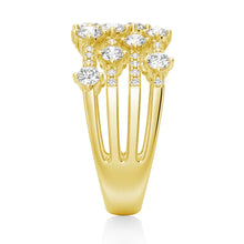 Load image into Gallery viewer, Brilliant Multi-Row Moissanite Ring