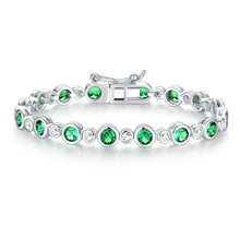Load image into Gallery viewer, emerald tennis bracelet  
