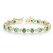 Load image into Gallery viewer, emerald and sapphire bracelet 