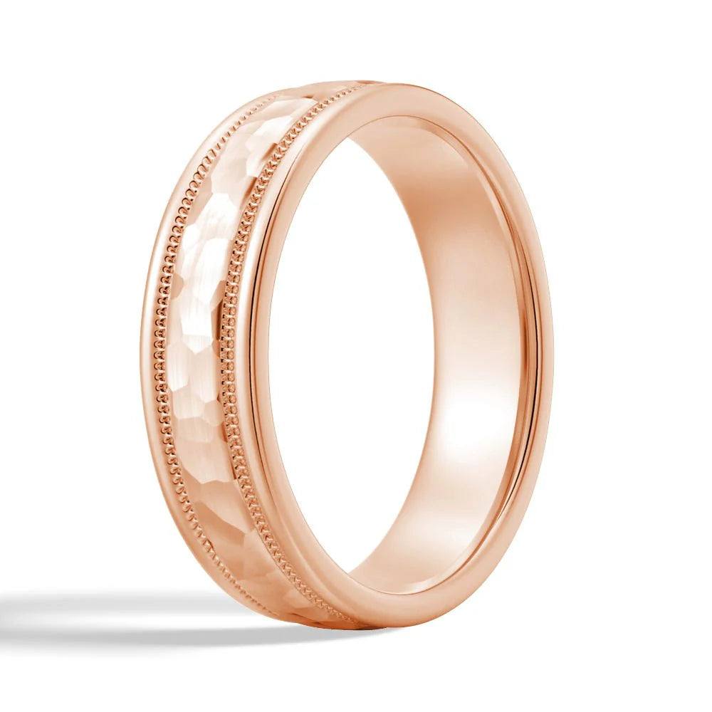Elegant Men’s Milgrain Wedding Band