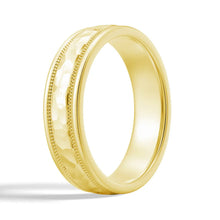 Load image into Gallery viewer, Gold Hammered Wedding Ring