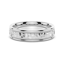 Load image into Gallery viewer, Platinum Hammered Men’s Band