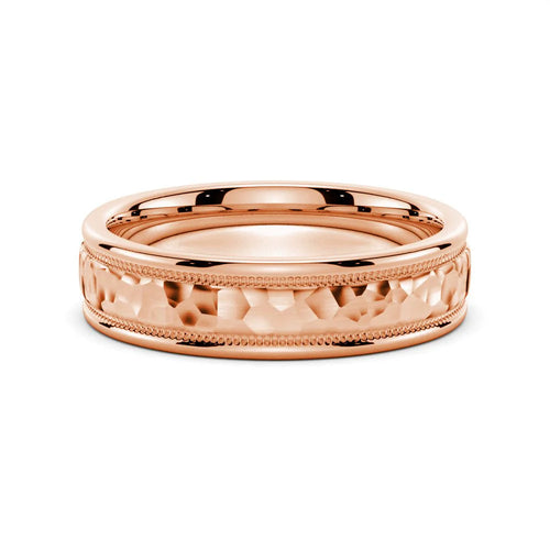 Textured Men’s Ring with Milgrain Edging