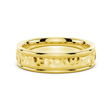 Load image into Gallery viewer, 6mm Hammered Milgrain Men’s Wedding Band