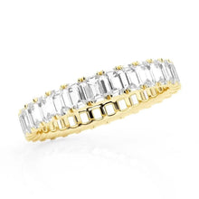 Load image into Gallery viewer, Modern Emerald Cut Moissanite Band