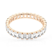 Load image into Gallery viewer, Radiant Emerald Cut Moissanite Wedding Band – 4.6CTW in Silver, Gold or Platinum