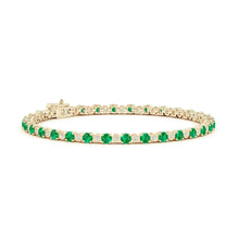 Load image into Gallery viewer, emerald tennis bracelet  