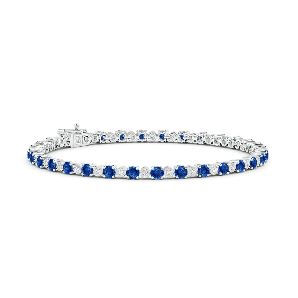 sapphire moissanite bracelet  