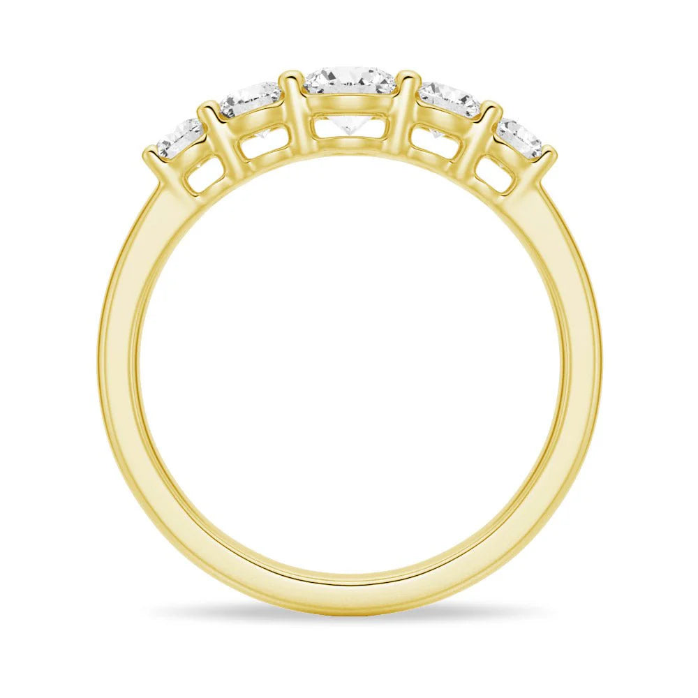 Elegant 5 Stone Bridal Ring