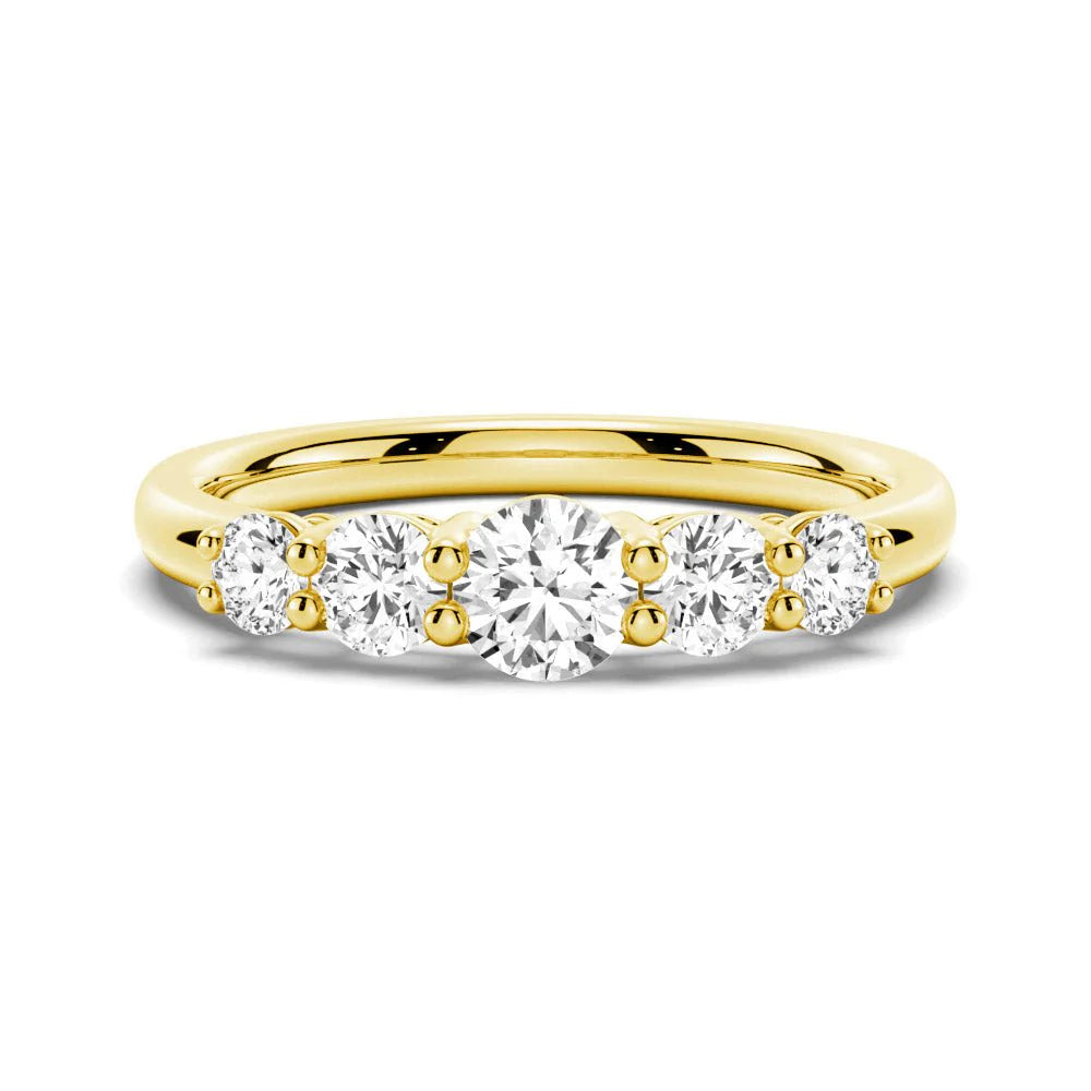 Classic Moissanite Wedding Band in Gold