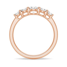 Load image into Gallery viewer, 5 Stone Round Cut Moissanite Wedding Band Ring