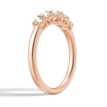 Load image into Gallery viewer, 5 Stone Round Cut Moissanite Wedding Band Ring