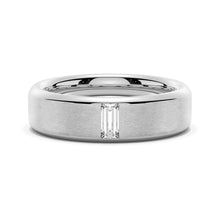Load image into Gallery viewer, 5.7mm Emerald Cut Moissanite Men’s Ring