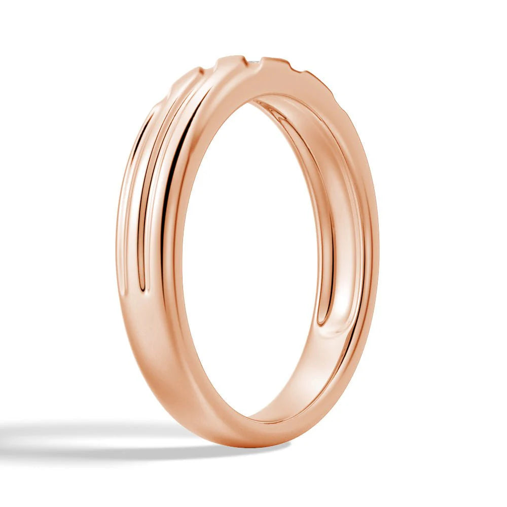 Contemporary Moissanite Ring for Groom