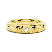 Load image into Gallery viewer, Modern Men’s Ring with Off-Center Moissanite