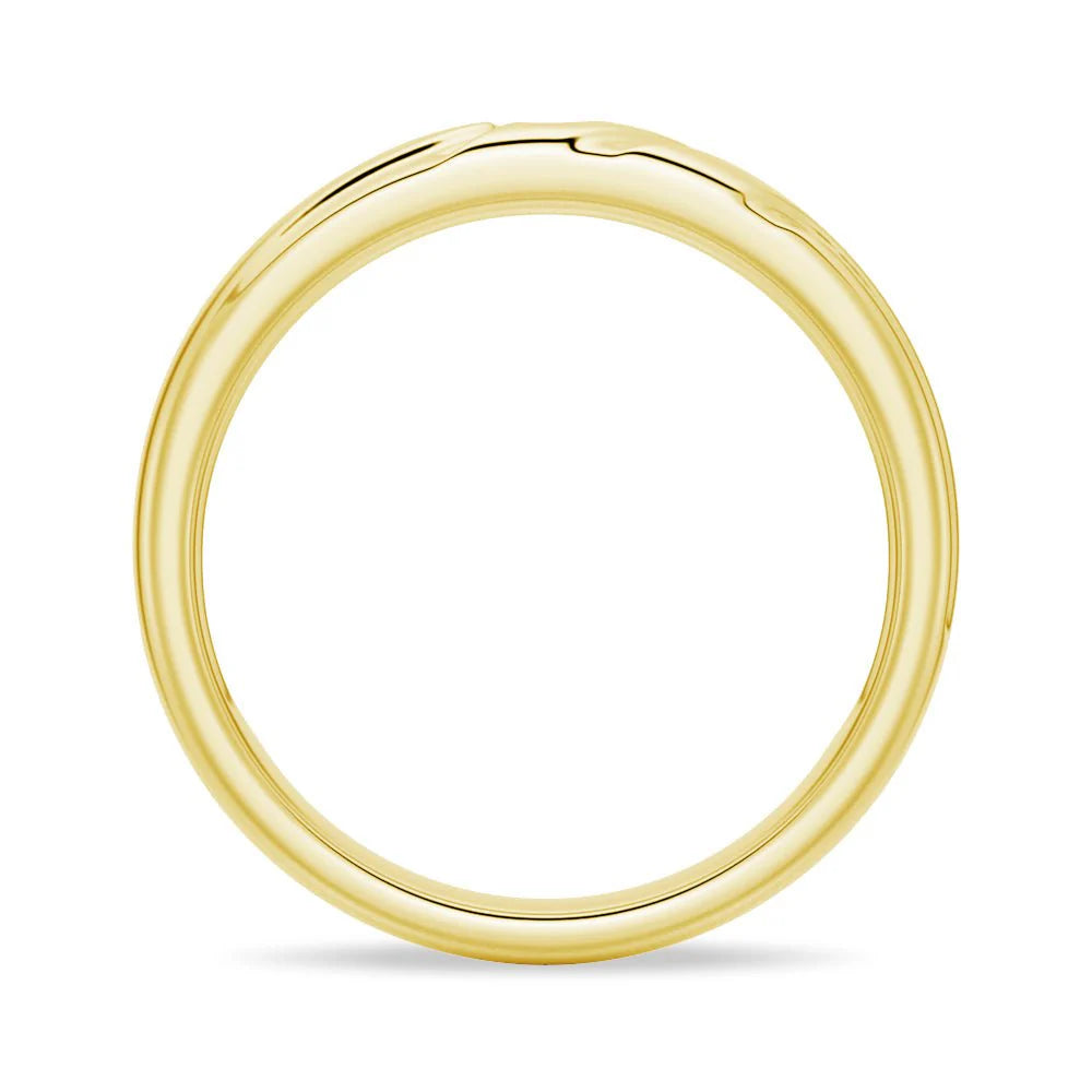 5mm Asymmetric Moissanite Men’s Wedding Ring – Gold, Silver or Platinum Band