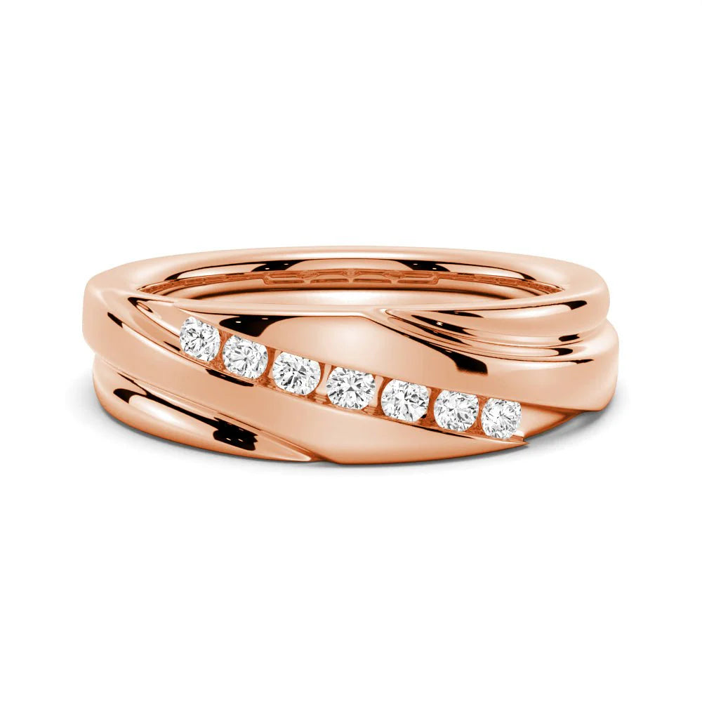 Modern Bezel Set Ring for Him
