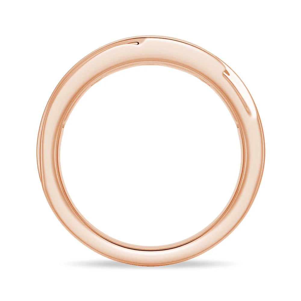 6.5mm Bezel Set Moissanite Men’s Wedding Band – Silver, Gold, or Platinum Ring