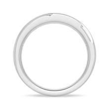 Load image into Gallery viewer, Platinum Men’s Wedding Ring with Moissanite