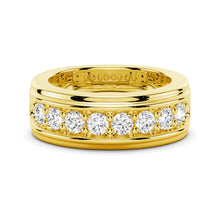 Load image into Gallery viewer, Moissanite Row Wedding Band for Him