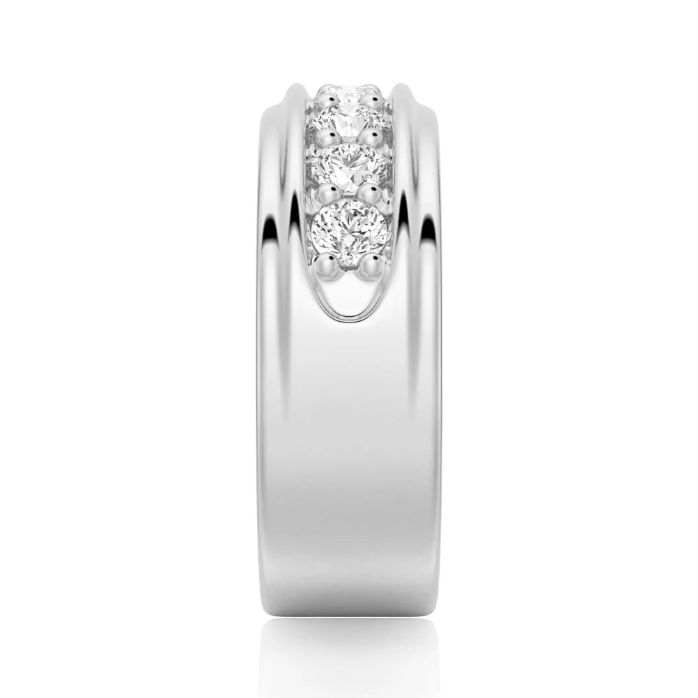 Classic Groom’s Ring with Channel Stones