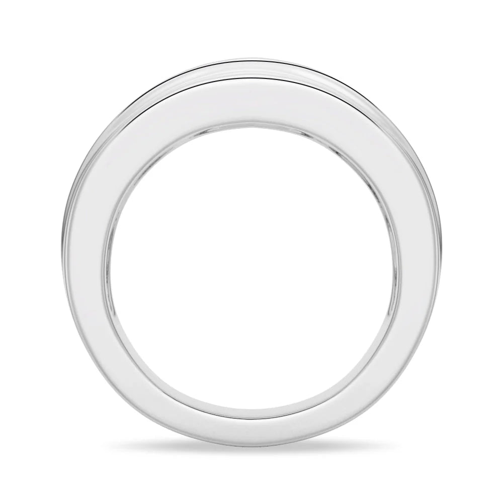White Gold Channel Set Wedding Band