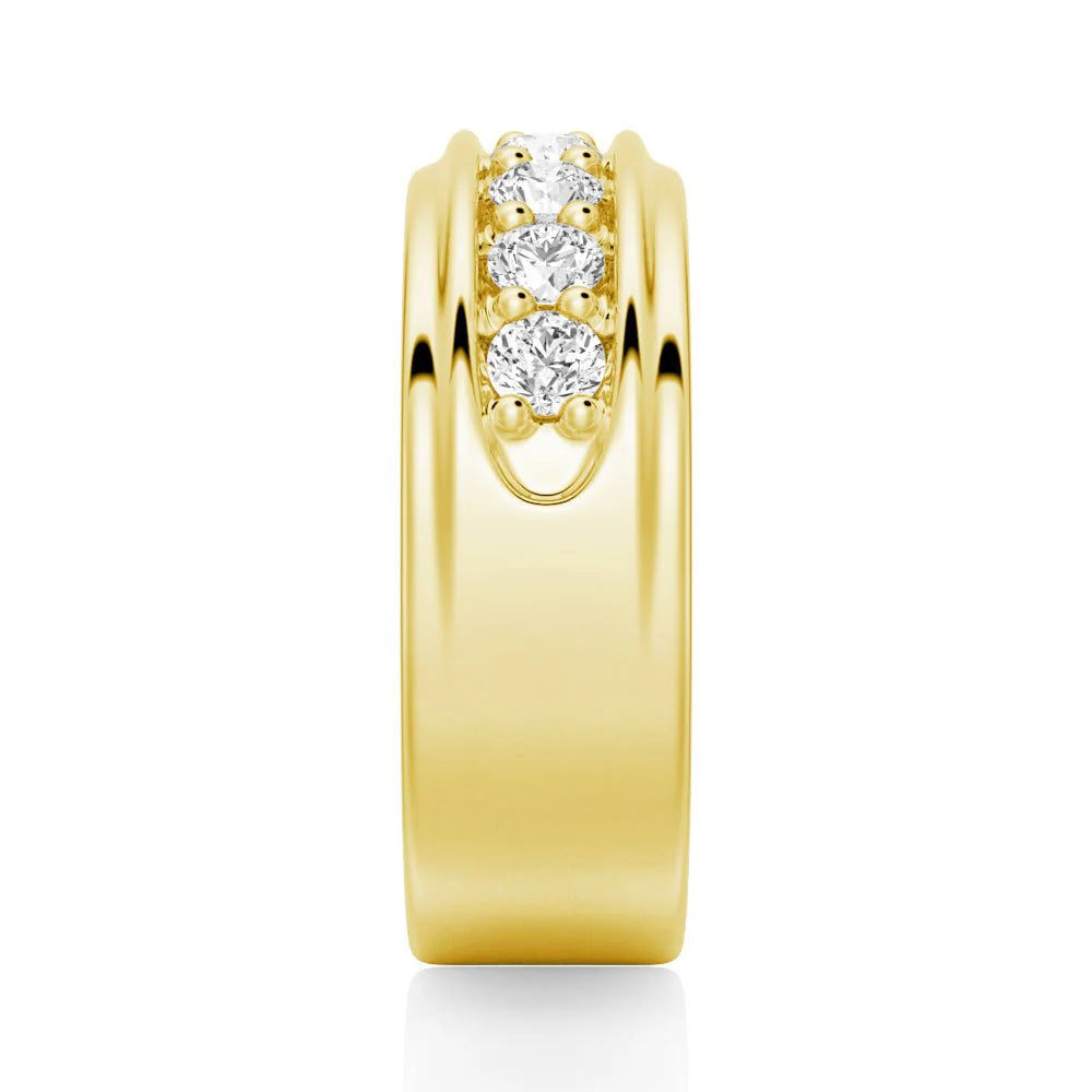 Channel Set Ring with Moissanite