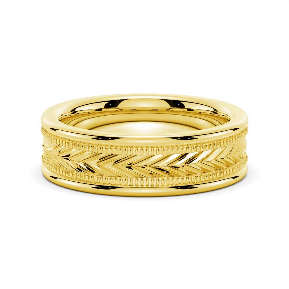 Engraved Wedding Band for Men