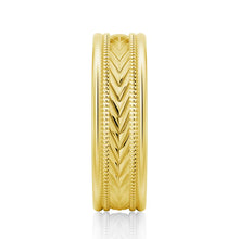 Load image into Gallery viewer, Unique Groom’s Wedding Ring in Gold