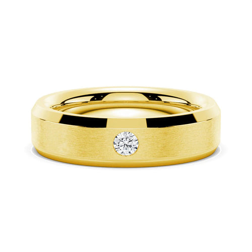 Gold Bezel Set Moissanite Ring