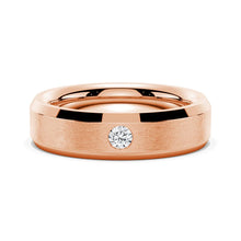 Load image into Gallery viewer, Modern Men’s Wedding Band with Moissanite